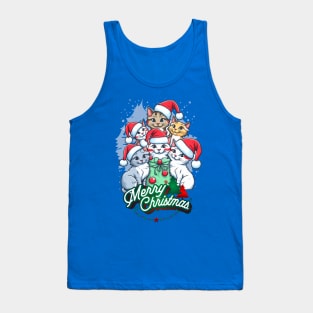 Merry Christmas Cats! Tank Top